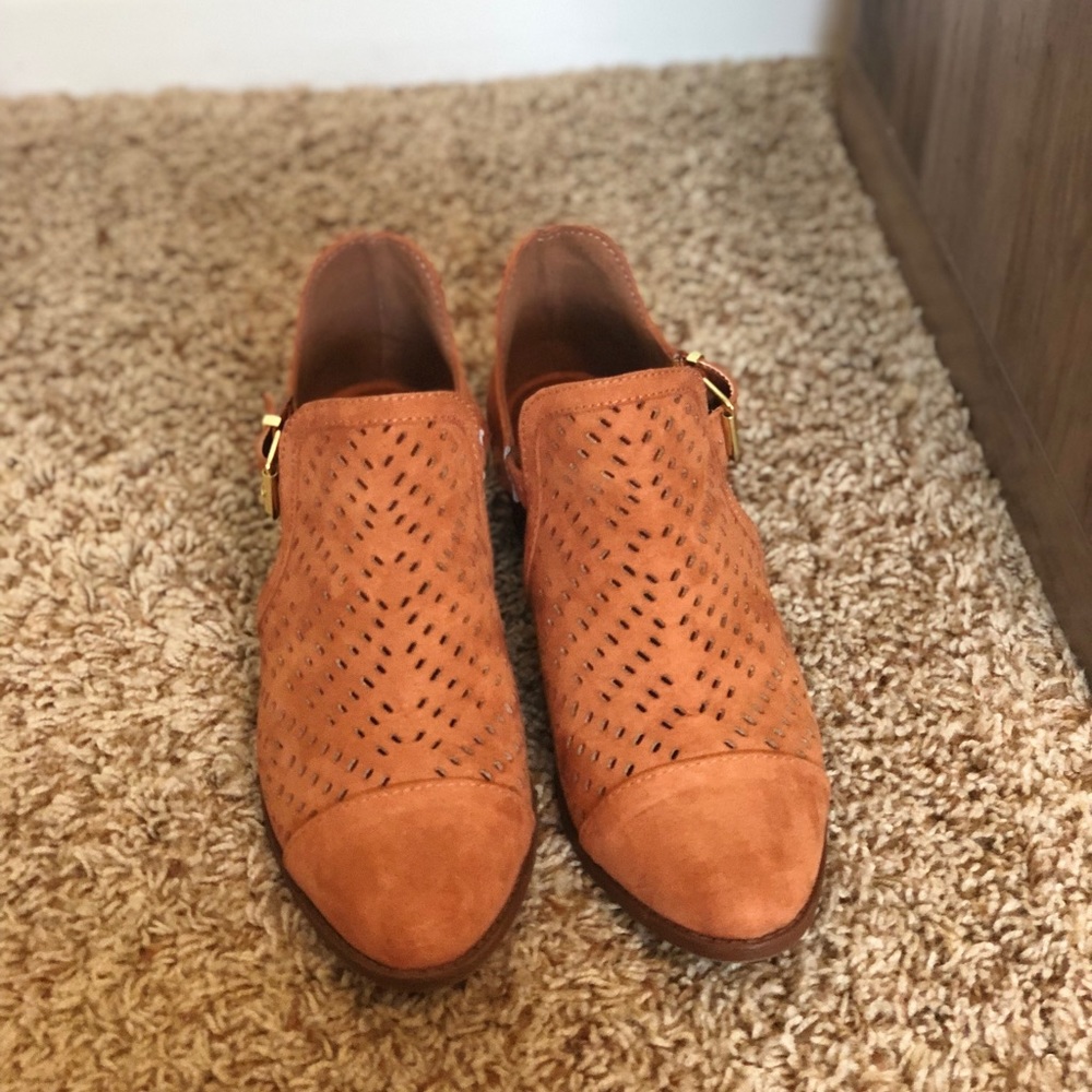 Tan boots.